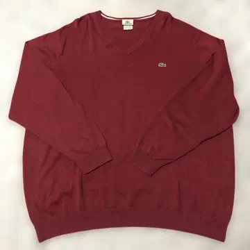[새상품급] Lacoste 스웨터 와인 레드 4XL