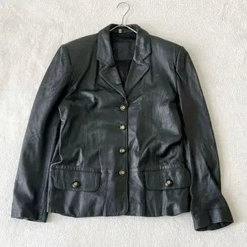 빈티지 헤이세이 레트로 천연 가죽 자켓 블랙 사이즈 L