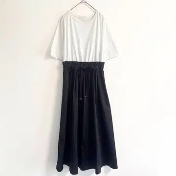 ANAYI 24SS 면 스무스 도킹 원피스 아나이 바이컬러