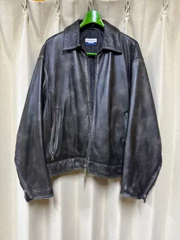 MAISON SPECIAL 블랙 가죽 자켓