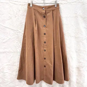 CINEMA CLUB 시네마 클럽 플레어 롱 스커트 베이지 L