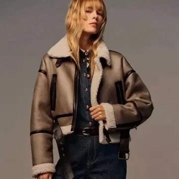 ZARA 숏 더블 페이스 자켓 무스탕 자켓 아우터
