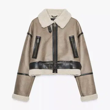 ZARA 숏 더블 페이스 자켓 무스탕 자켓 아우터
