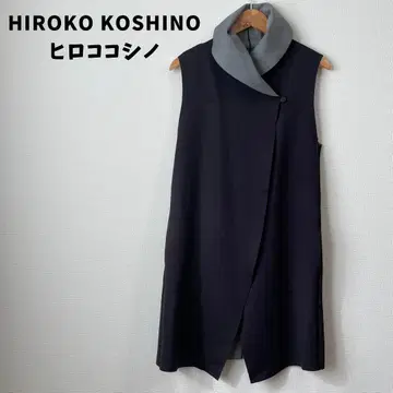 인기 HIROKO KOSHINO 히로코코시노 롱 베스트 베스트 일본제 M