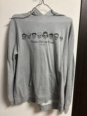 alternative 스컬 프린트 후드티 XL 그레이