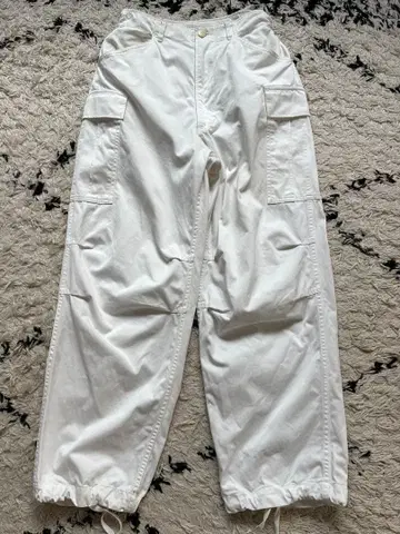 GALERIE VIE 화이트 카고 팬츠