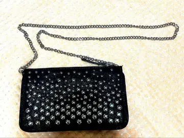 ZARA 스톤 장식 블랙 숄더백