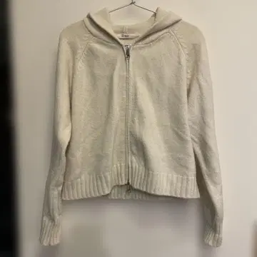 El mar 후드 부착 니트 스웨터 화이트