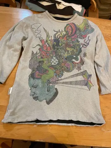 헴프 마나스태쉬 리버서블 아트 프린트 M 사이즈 티셔츠