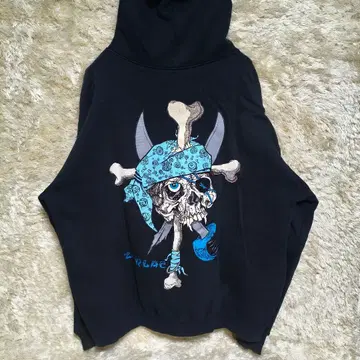 ZORLAC x PUSHEAD 스컬 지퍼 후드티 XL 사이즈 속기모