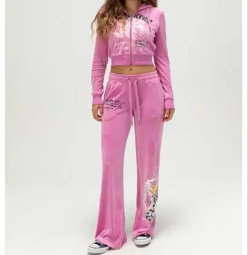 Ed hardy PANTHER CROWN VELOUR ZIP