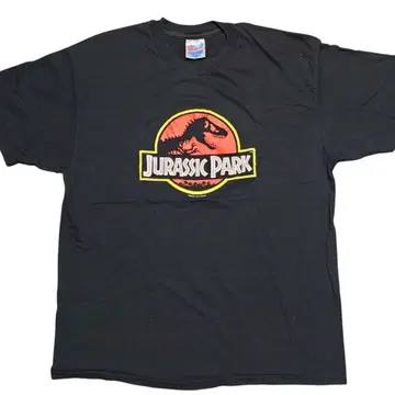 90s Jurassic Park 블랙 T셔츠 XL 쥬라기 공원