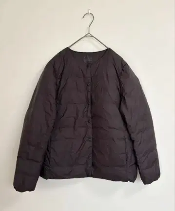 무인양품 경량 다운 포켓터블 노카라 자켓 XL