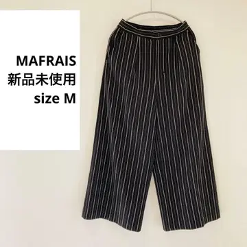 MAFRAIS 마프레 미사용 새상품 린넨 라이크 트위드 턱 플레어 팬츠