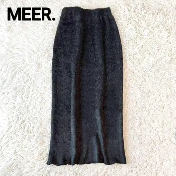 MEER. 메르 샤기 니트 맥시 스커트 롱