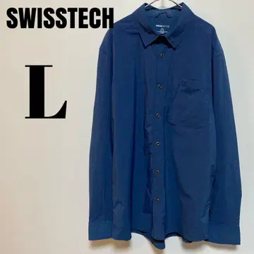 SWISSTECH 스위스테크 네이비 긴팔 나일론 셔츠 L