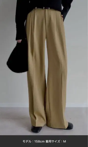 Re:EDIT 더블 턱 컬러 와이드 팬츠