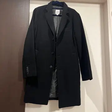 GAP 남성용 롱 코트 블랙 (XS)