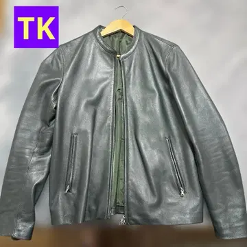 [ TAKEO KIKUCHI ] 다크 그린 가죽 자켓