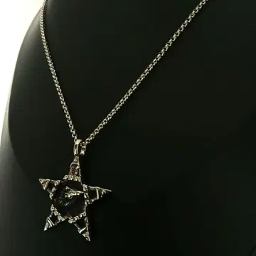 스타 펜던트 목걸이 실버 지르코니아 은