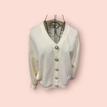 [ 오썸 ] AWESOME 아이보리 V넥 가디건