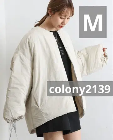 콜로니 2139 아우터 사이드 ZIP 패딩 자켓 노카라 M