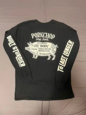 Porkchop Garage Supply 긴팔 블랙 포크찹 M