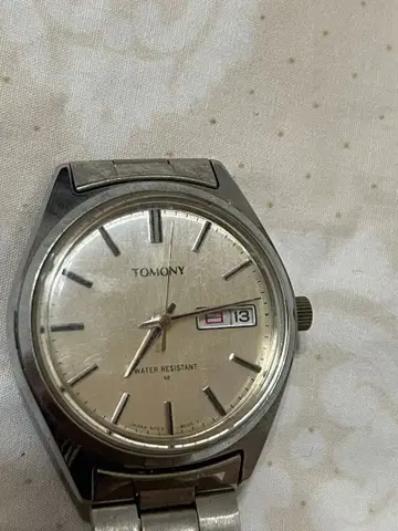 TOMONY 수동 와인딩 시계 방수 날짜 표시
