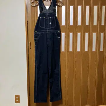 리 데님 오버롤 네이비