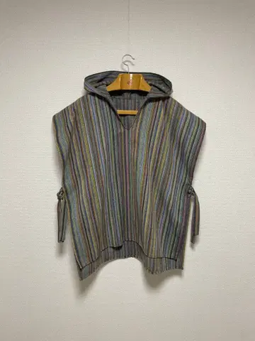 네팔 전통 원단 멕시칸 후드티 판초 레이어드 굿 레귤러