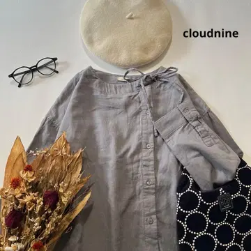 b1539*새상품 클라우드 나인 리본이 귀여운 코튼 원피스