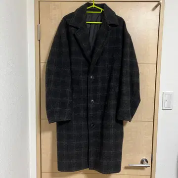 니코앤드 체크 무늬 롱 코트