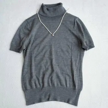 이네드 터틀넥 반팔 니트 울 코튼 혼방 고급 깔끔한 9