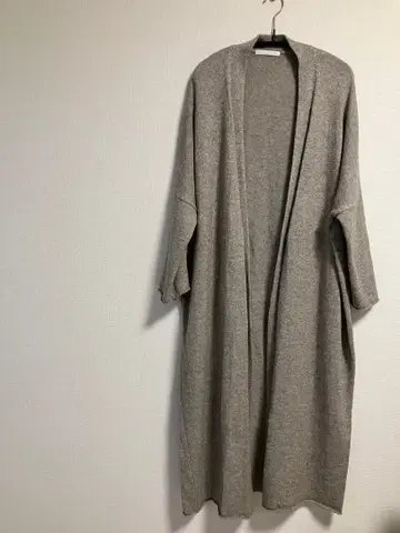 evam eva 에붐에바 니트 롱 가디건 멜란지 그레이