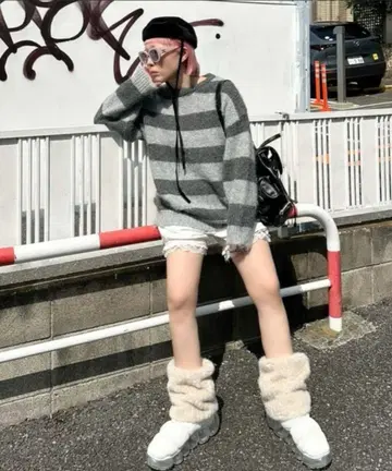 [ Alley Tokyo ] 보더 BIG 루즈핏 니트