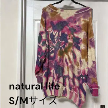 natural life 타이 다이 패턴 니트 S/M 사이즈