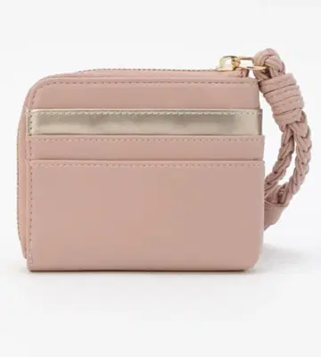 MONO COMME CA 스트랩 포함 미니 지갑 핑크