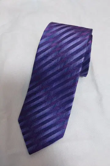 WAKO 보라색 헤링본 넥타이