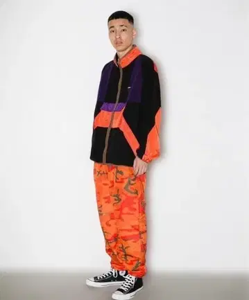 엑스라지 웜업 팬츠 카모플라쥬 나일론