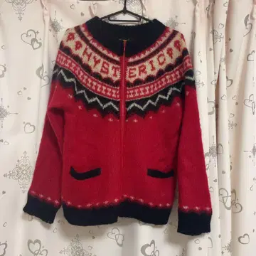 hystericgrammar 빨간색 니트 스웨터