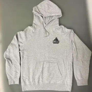 X-LARGE 그레이 후드 부착 후드티 박스 실루엣