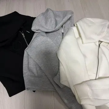 GU 더블 페이스 풀 집업 후드티 3종 세트