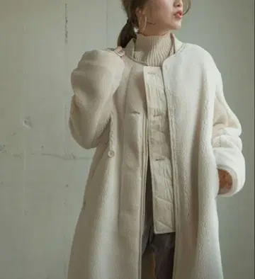 [ 새상품급 ] URBANRESEARCH 보아 롱 코트 화이트