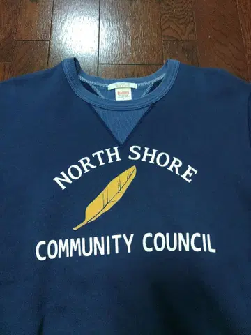 BARNS 맨투맨 양쪽 V 2 40 42 네이비