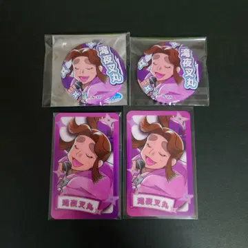 닌타마 란타로 가라오케 철인 캔뱃지 카드 히라타키 야샤마루