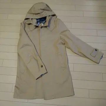 트랜스컨티넨츠 베이지 스텐카라 코트 후드 부착 남성용 2사이즈