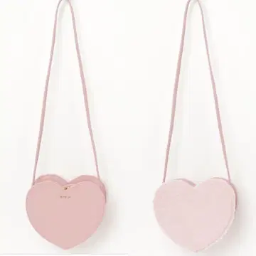 [ 택 포함 미사용 ] MILK 퍼 하트 미니백 핑크