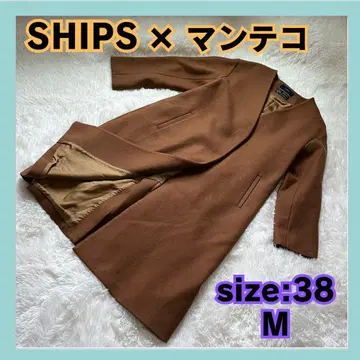 SHIPS 쉽스 베란디사 원단 노라펠 롱 코트 38 노카라