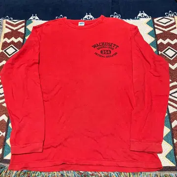 챔피온 바터 복각 긴팔 티셔츠 L 빨간색 페이드
