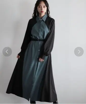 사이드 바이컬러 원피스